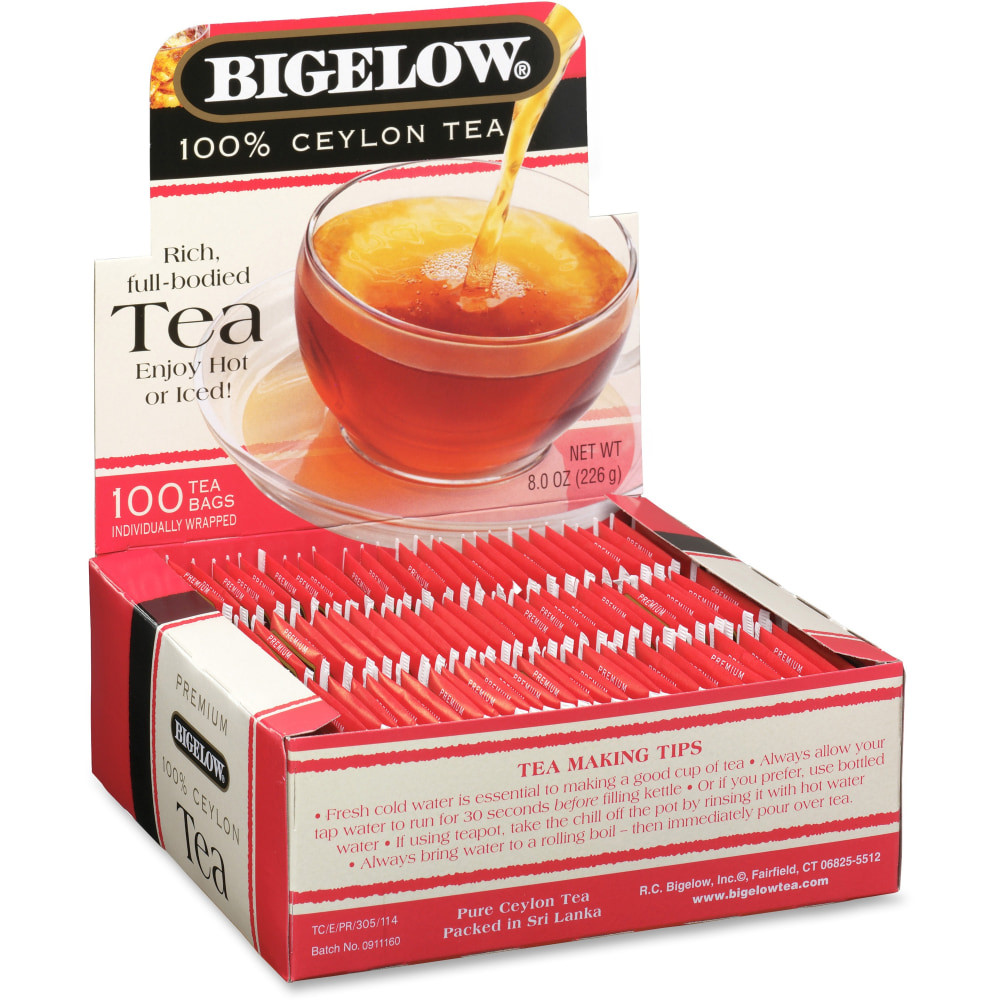 R. C. BIGELOW, INC. Bigelow 00351  Premium Blend Ceylon Tea Bags, Box Of 100