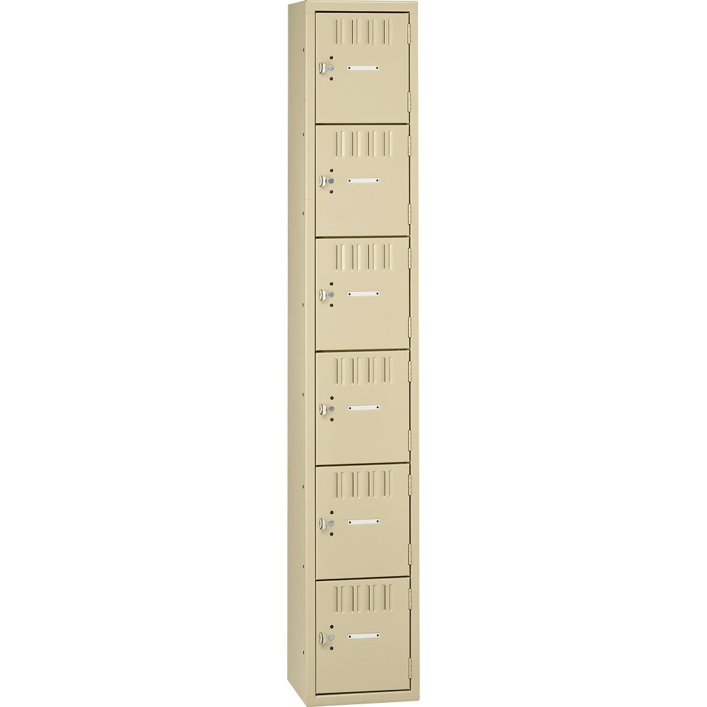 TENNSCO CORP Tennsco BS6121812ASD  Six-Tier Box Locker, 1-Wide, 72inH x 12inW x 18inD, Sand