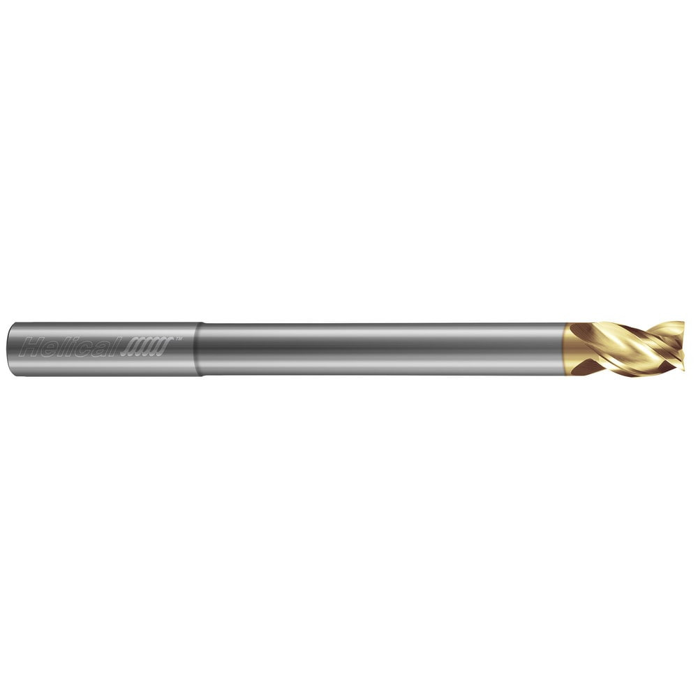 Helical Solutions 46361 Square End Mill: 1/2" Dia, 5/8" LOC, 3 Flute, Solid Carbide