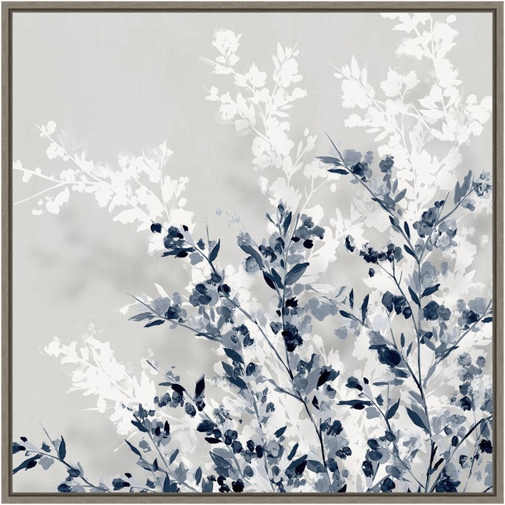 UNIEK INC. A42705501289 Amanti Art Blue Spring I by Isabelle Z Framed Canvas Wall Art Print, 22inH x 22inW, Graywash