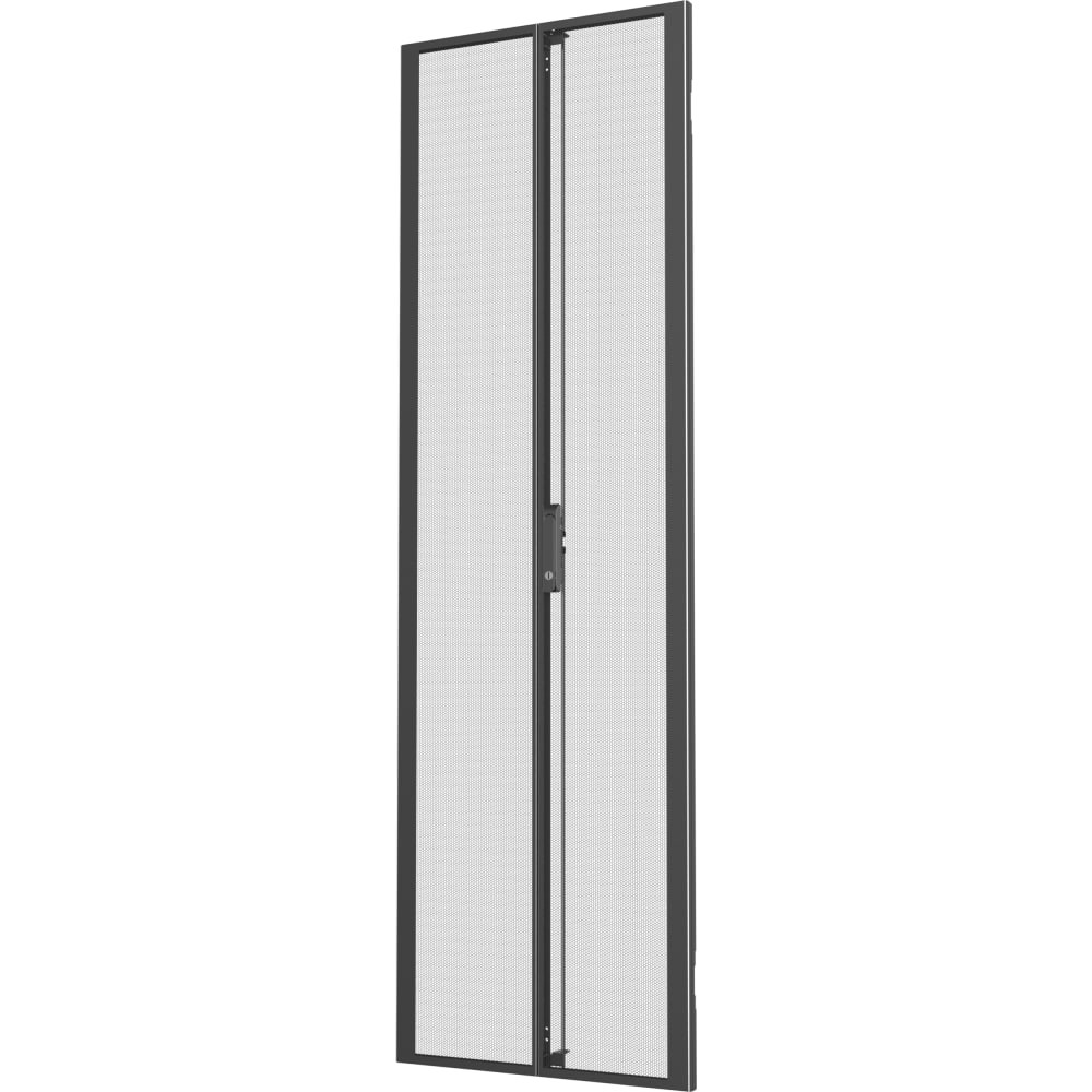 VERTIV VRA6007  VR 48U x 600mm Wide Split Perforated Doors Black - Metal - Black - 48U Rack Height - 2 Pack - 23.6in Width