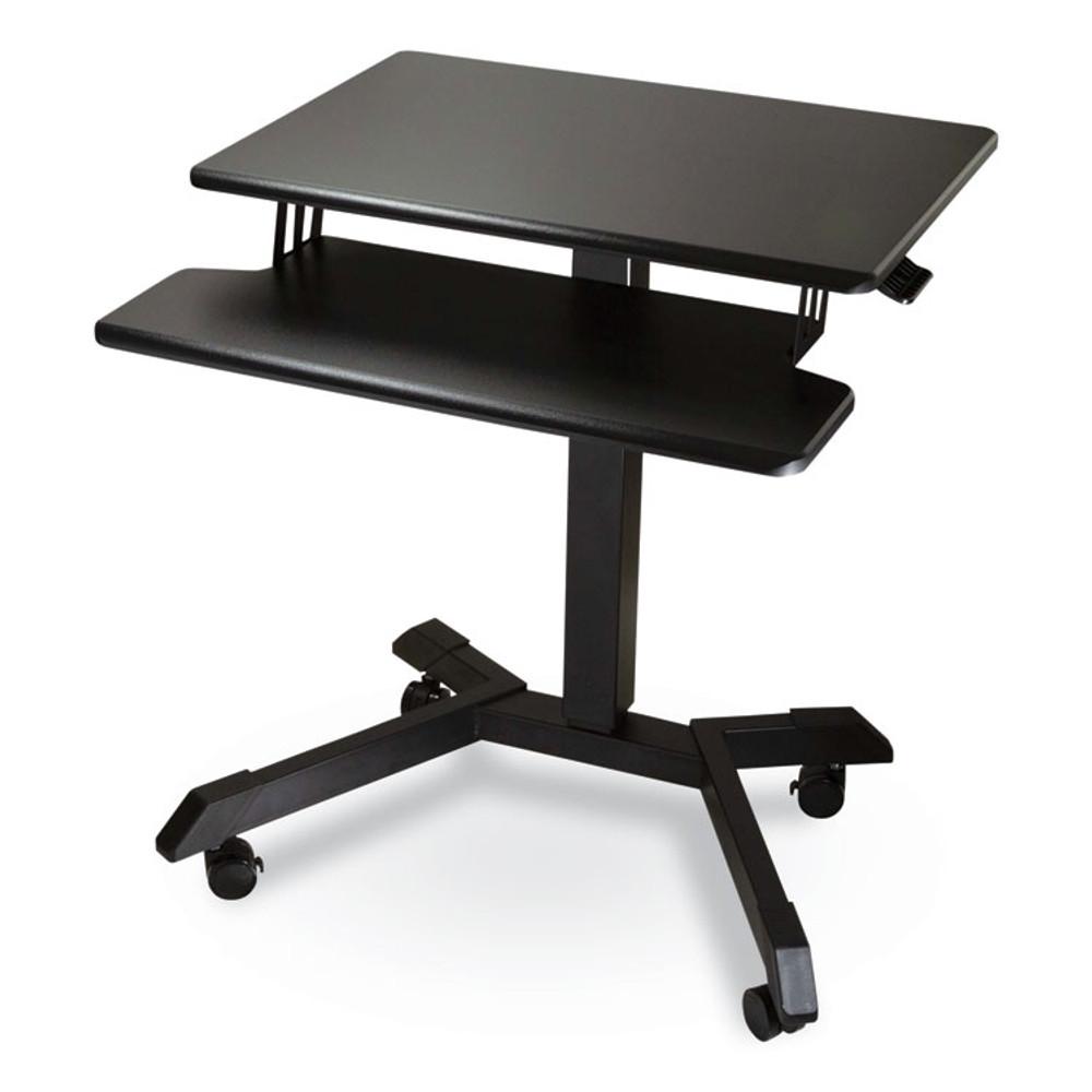 VICTOR TECHNOLOGY LLC DC550 Mobile Height Adjustable Standing Desk with Keyboard Tray, 25.6 x 17.7 x 29 to 44, Black