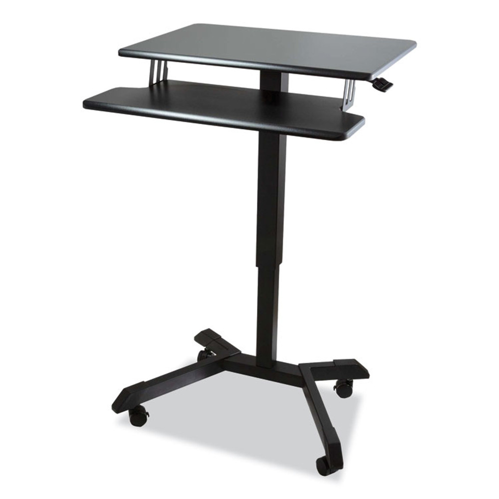 VICTOR TECHNOLOGY LLC DC550 Mobile Height Adjustable Standing Desk with Keyboard Tray, 25.6 x 17.7 x 29 to 44, Black