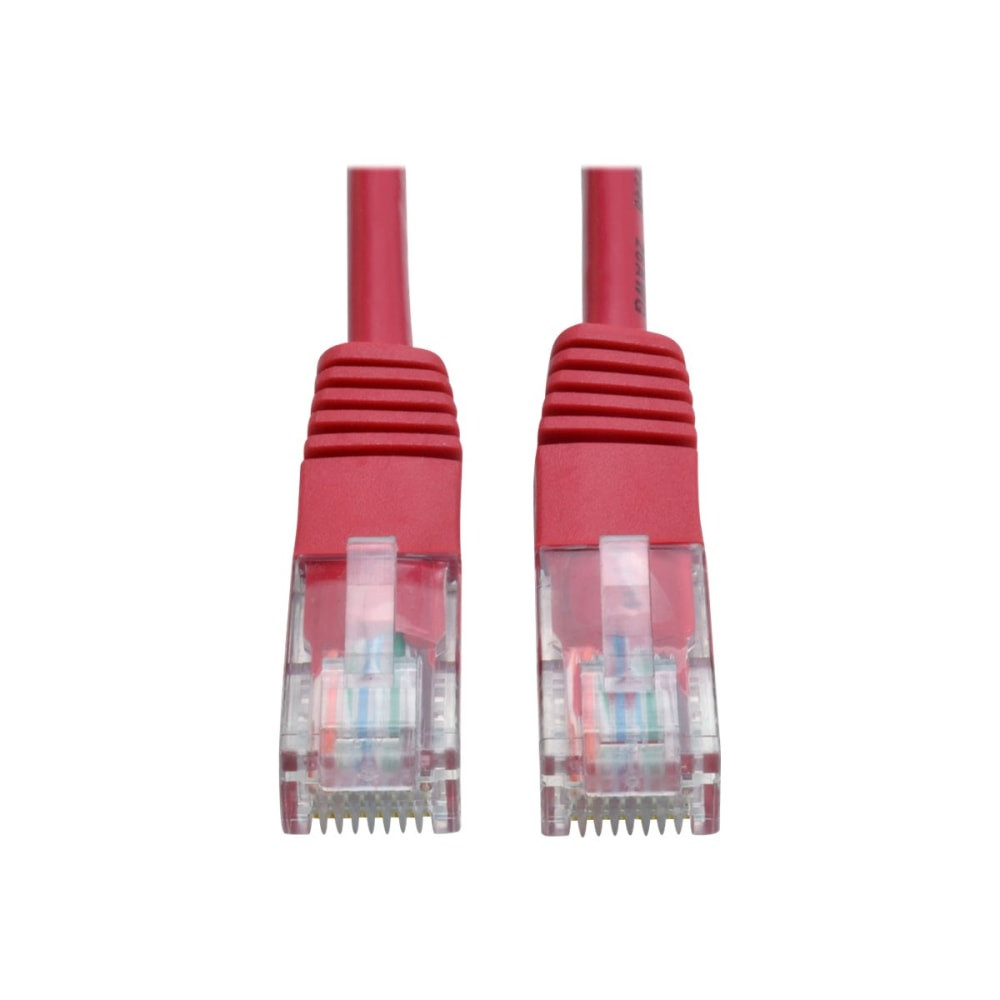 TRIPP LITE N002-010-RD Eaton Tripp Lite Series Cat5e 350 MHz Molded (UTP) Ethernet Cable (RJ45 M/M), PoE - Red, 10 ft. (3.05 m) - Patch cable - RJ-45 (M) to RJ-45 (M) - 10 ft - UTP - CAT 5e - molded, stranded - red