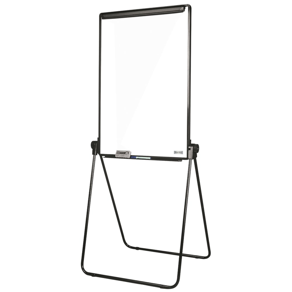 MasterVision EA14000582  Footbar Non-Magnetic Dry-Erase Whiteboard Easel, 27in x 41in, Plastic Frame With Black Finish