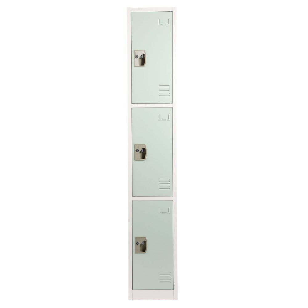 ADIR CORP. ADI629-203-MGRN Alpine Large 3-Tier Steel Locker, 72inH x 12inW x 12inD, Misty Green
