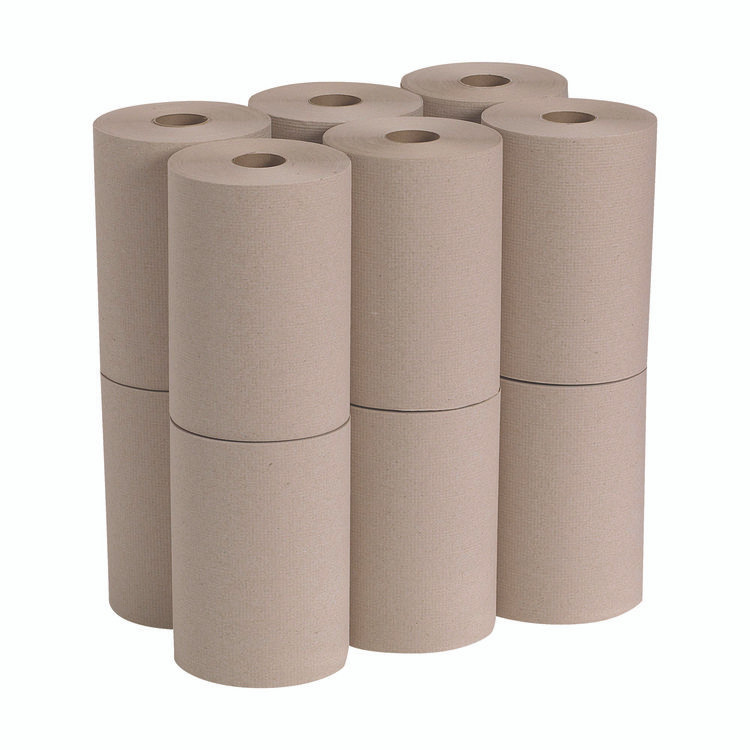 GEORGIA PACIFIC Professional 26401 Pacific Blue Basic Recycled Paper Towel Roll, 1-Ply, 7.88 x 350 ft, Brown, 12 Rolls/Carton