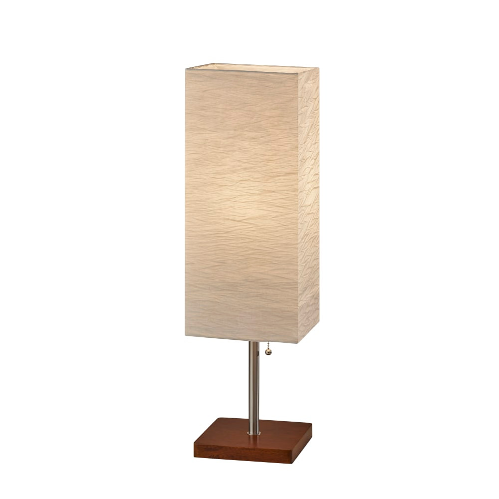 ADESSO INC 8021-15 Adesso Dune Table Lamp, 26inH, White Shade/Walnut Base