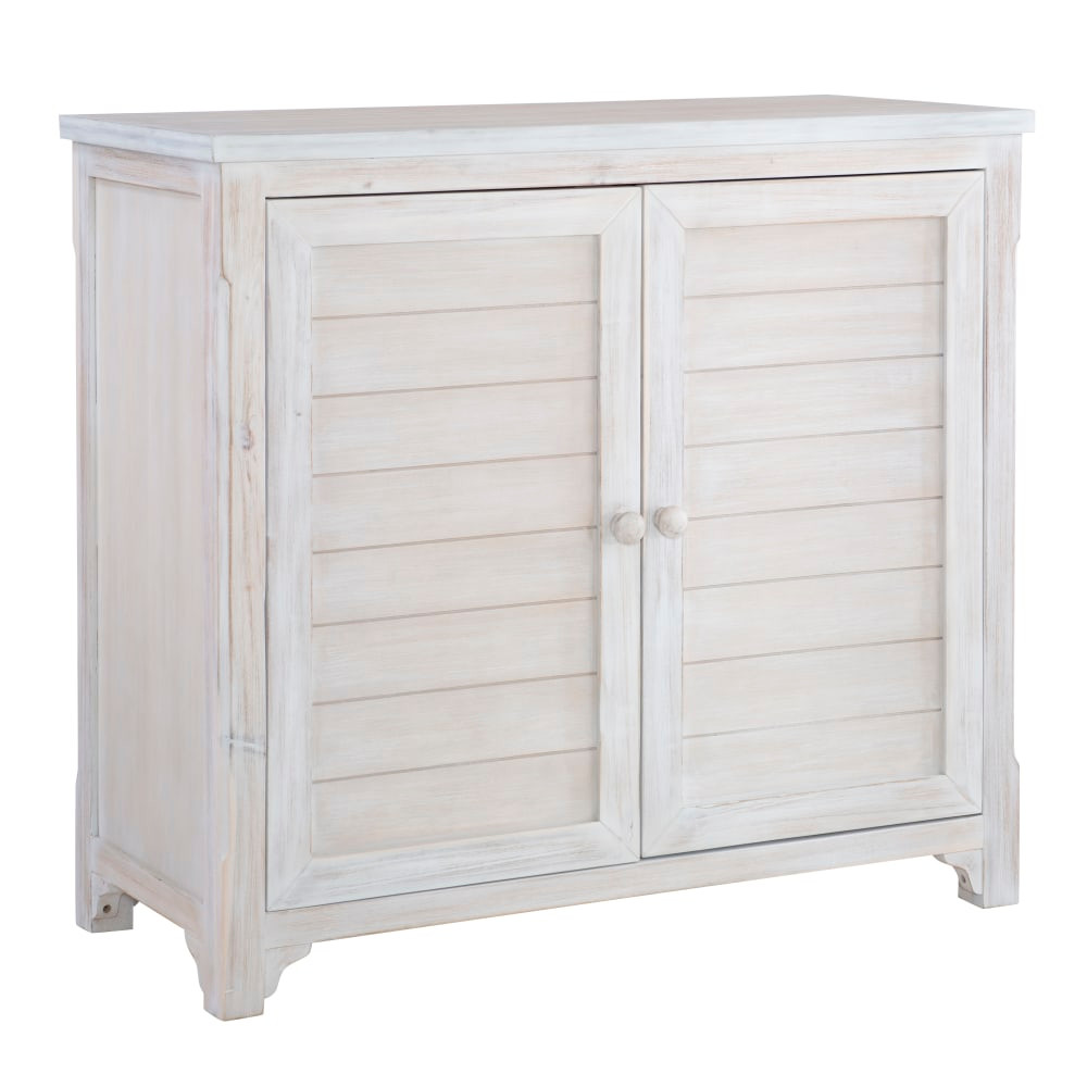 L. POWELL ACQUISITION CORP. ODP2729 Powell Lausanne 36inW Louvered Cabinet, Whitewashed
