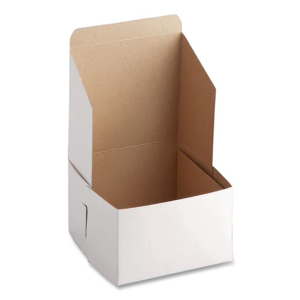 SOUTHERN CHAMPION TRAY SCT® 0909 White One-Piece Non-Window Bakery Boxes, 6 x 6 x 4, White, Paper, 250/Bundle