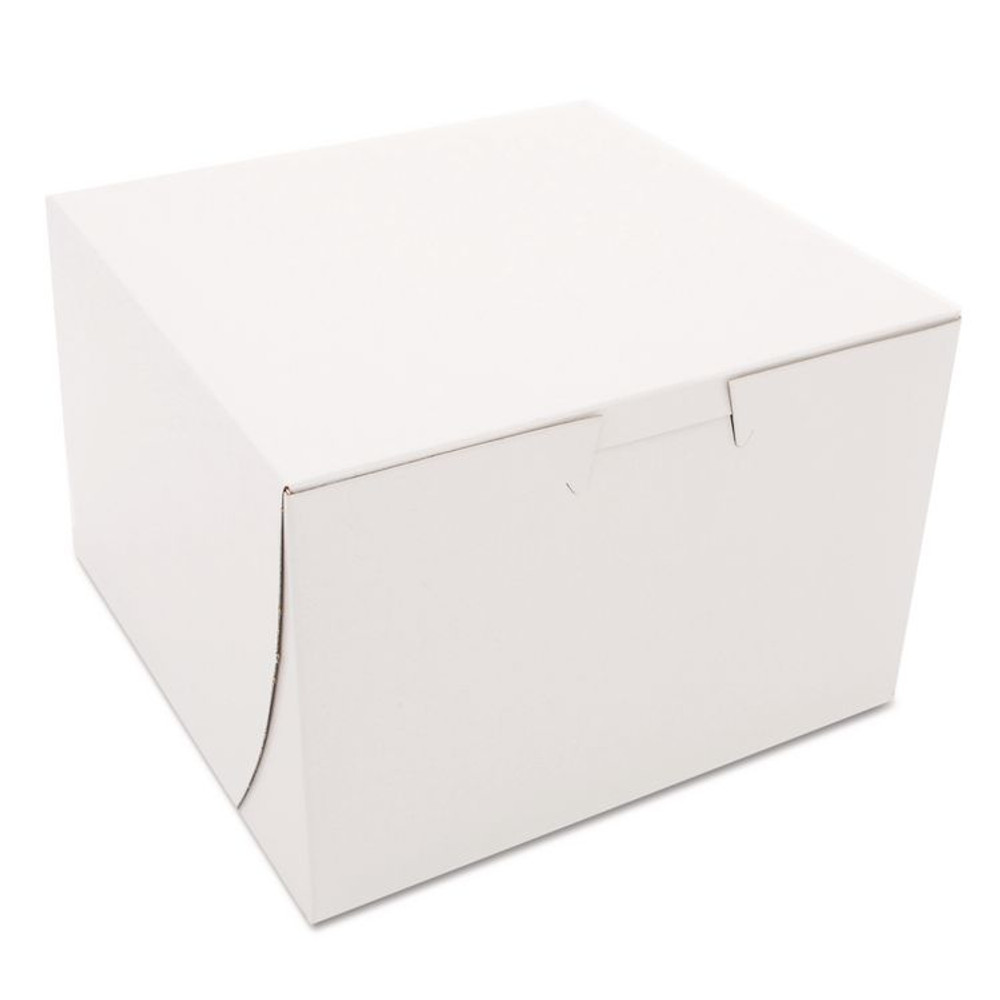 SOUTHERN CHAMPION TRAY SCT® 0909 White One-Piece Non-Window Bakery Boxes, 6 x 6 x 4, White, Paper, 250/Bundle