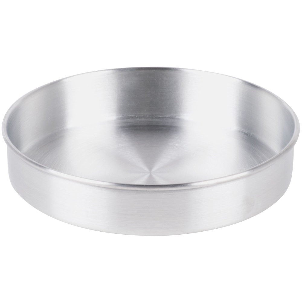 WINCO Hoffman CH419FS25122  Round Aluminum Cake/Pizza Pans, 12in x 2in, Pack Of 6 Pans