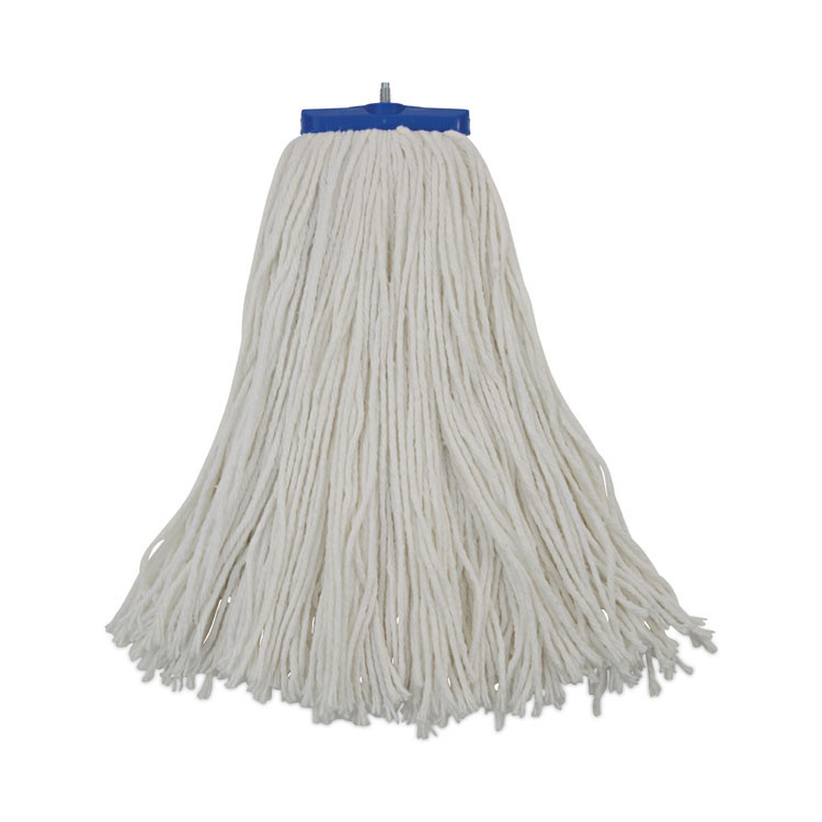 BOARDWALK 716RCT Cut-End Lie-Flat Wet Mop Head, Rayon, 16 oz, White, 12/Carton
