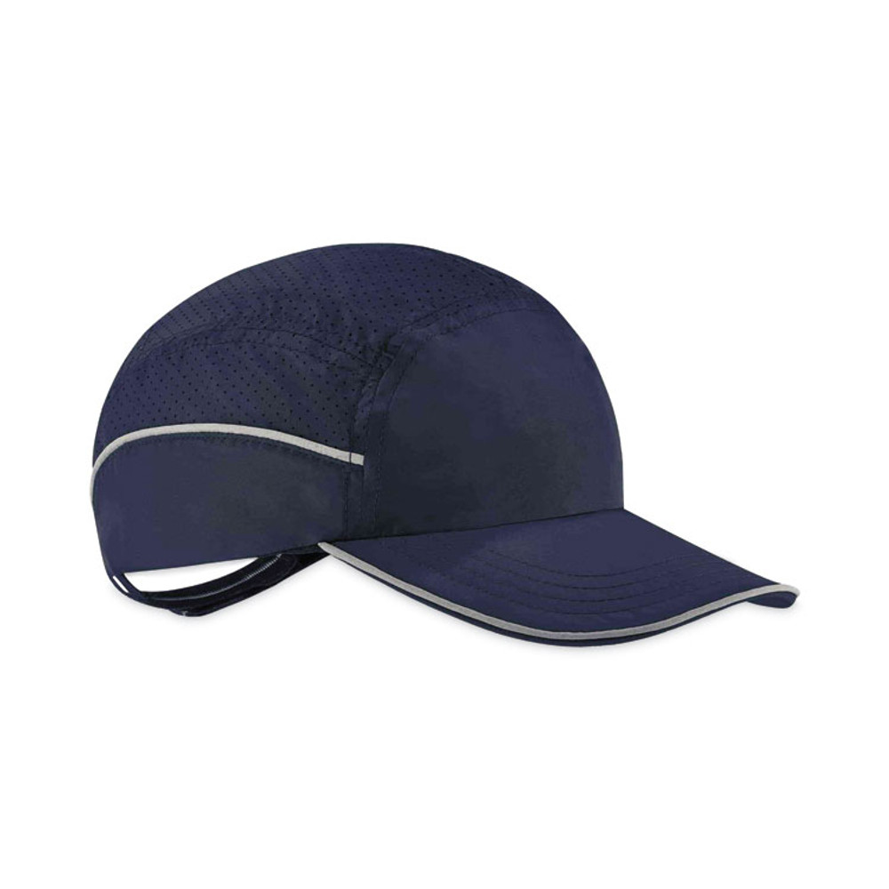TENACIOUS HOLDINGS, INC. ergodyne® 23339 Skullerz 8965 Lightweight Bump Cap Hat with LED Lighting, Long Brim, Navy