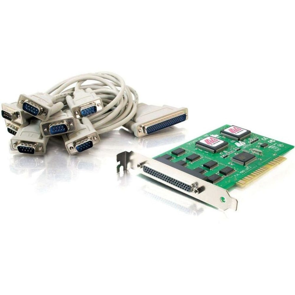 LASTAR INC. 26806 C2G Lava Octopus 8-Port PCI 16550 DB9 Serial Card - PCI - 8 x DB-9 RS-232 - Serial, Via Cable - Plug-in Card