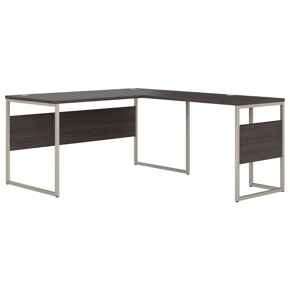 BUSH INDUSTRIES INC. HYB027SG Bush Business Furniture Hybrid 60inW L-Shaped Corner Desk Table With Metal Legs, Storm Gray, Standard Delivery