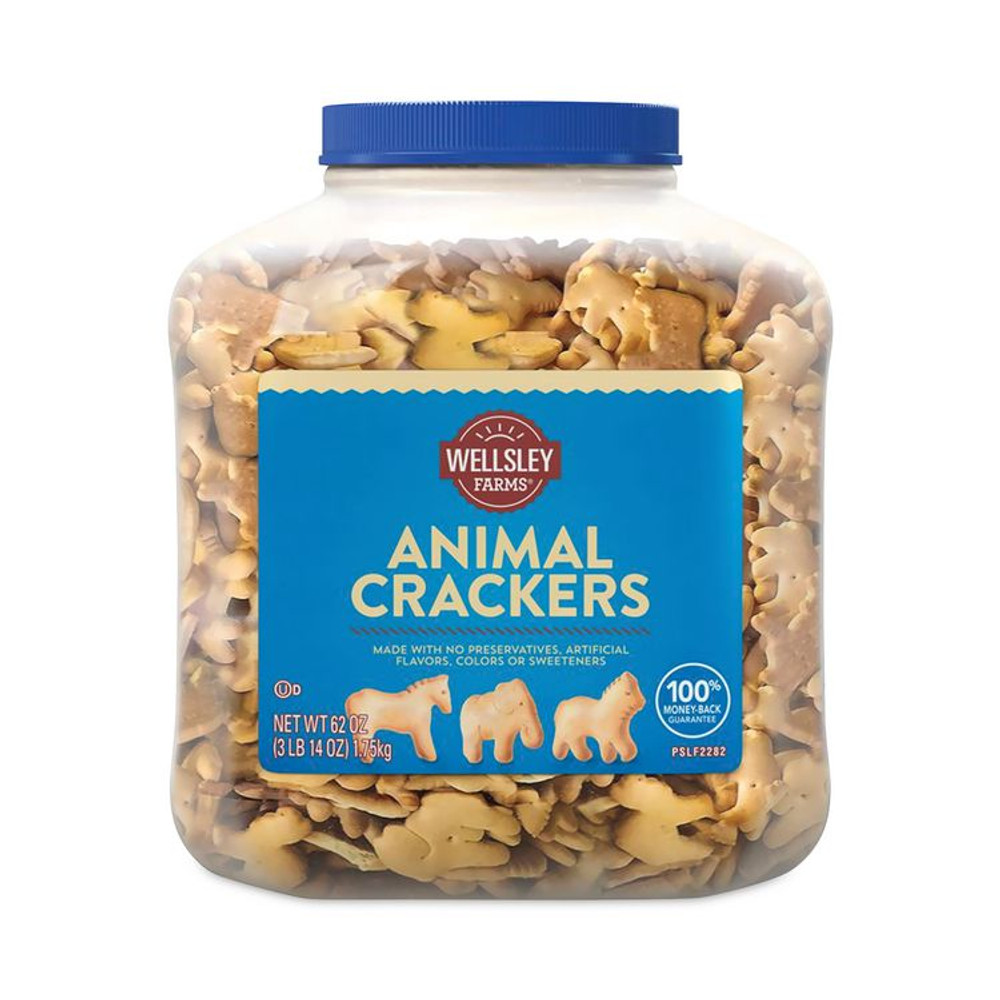 BJS WHOLESALE CLUB Wellsley Farms™ 22000464 Animal Crackers, 62 oz Tub