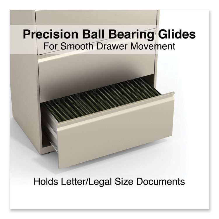 ALERA HLF3054PY Lateral File, 4 Legal/Letter-Size File Drawers, Putty, 30" x 18.63" x 52.5"