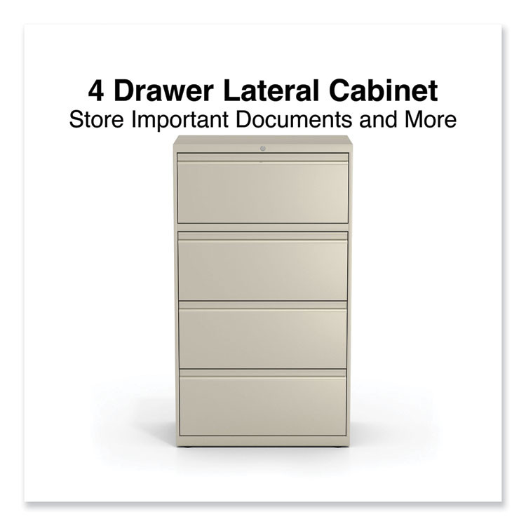 ALERA HLF3054PY Lateral File, 4 Legal/Letter-Size File Drawers, Putty, 30" x 18.63" x 52.5"