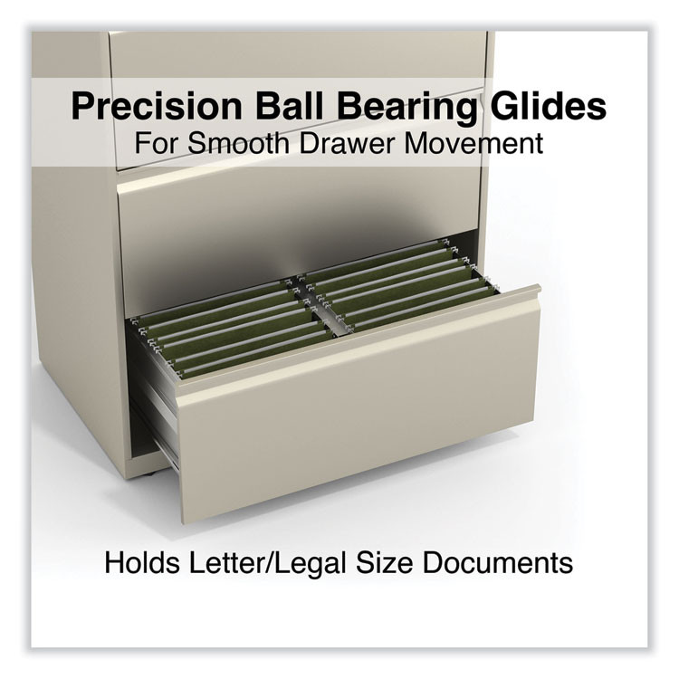 ALERA HLF3054PY Lateral File, 4 Legal/Letter-Size File Drawers, Putty, 30" x 18.63" x 52.5"