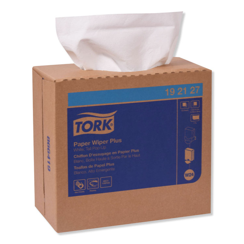 SCA TISSUE Tork® 192127 Multipurpose Paper Wiper, 9.25 x 16.25, White, 100/Box, 8 Boxes/Carton