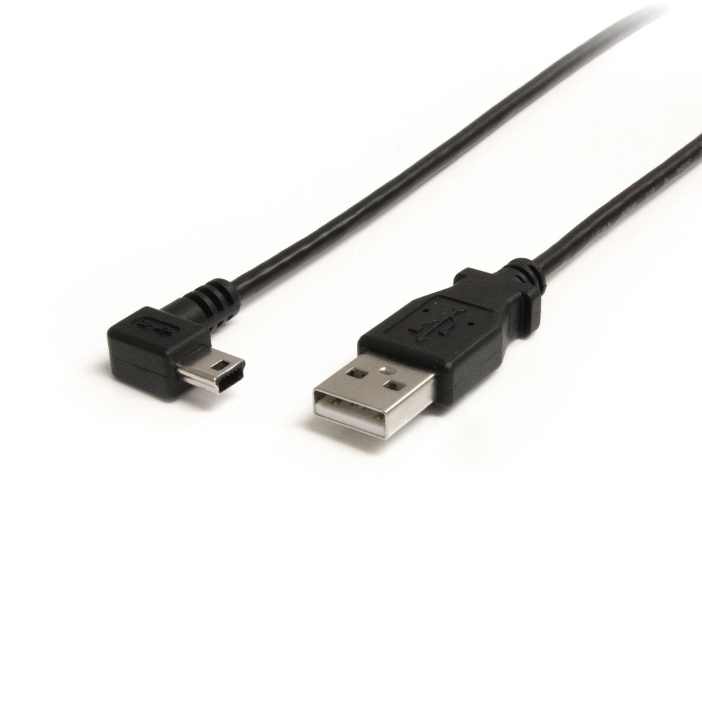 STARTECH.COM USB2HABM6RA  6 ft Mini USB Cable - A to Right Angle Mini B - Connect your Mini USB devices, with the cable out of the way - 6ft Mini USB Cable - 6 ft A to Mini B Cable - 6ft USB 2.0 Mini USB Cable - USB to Mini USB Cable - Mini USB Cord