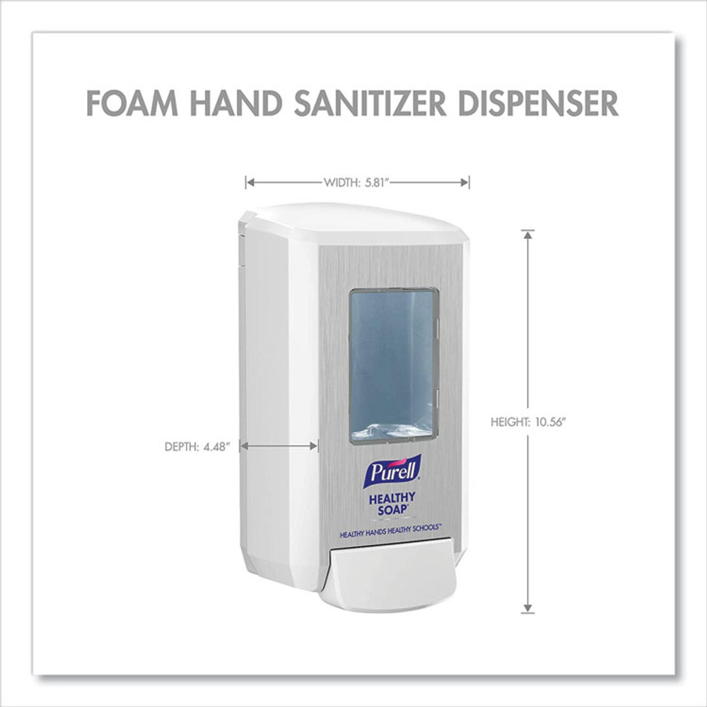 GO-JO INDUSTRIES PURELL® 513001 CS4 Soap Push-Style Dispenser, 1,250 mL, 4.88 x 8.8 x 11.38, White