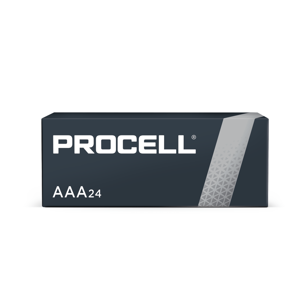 Procell Alkaline industrial batteries are general purpose batteries, ideal for powering mid drain and low drain professional devices.  These batteries will deliver dependable power for important battery-operated workplace devices.  Procell Alkaline industrial batteries are guaranteed by the manufacturer for seven years in storage (five years for 9V batteries in storage).  AA, AAA, C and D batteries are guaranteed by the manufacturer for seven years in storage. 9V batteries are guaranteed for five years in storage  Packaged in bulk and individually date-coded for effective inventory management  Operating temperatures from -4 deg.F to 129.2 deg.F  Box of 24 batteries
