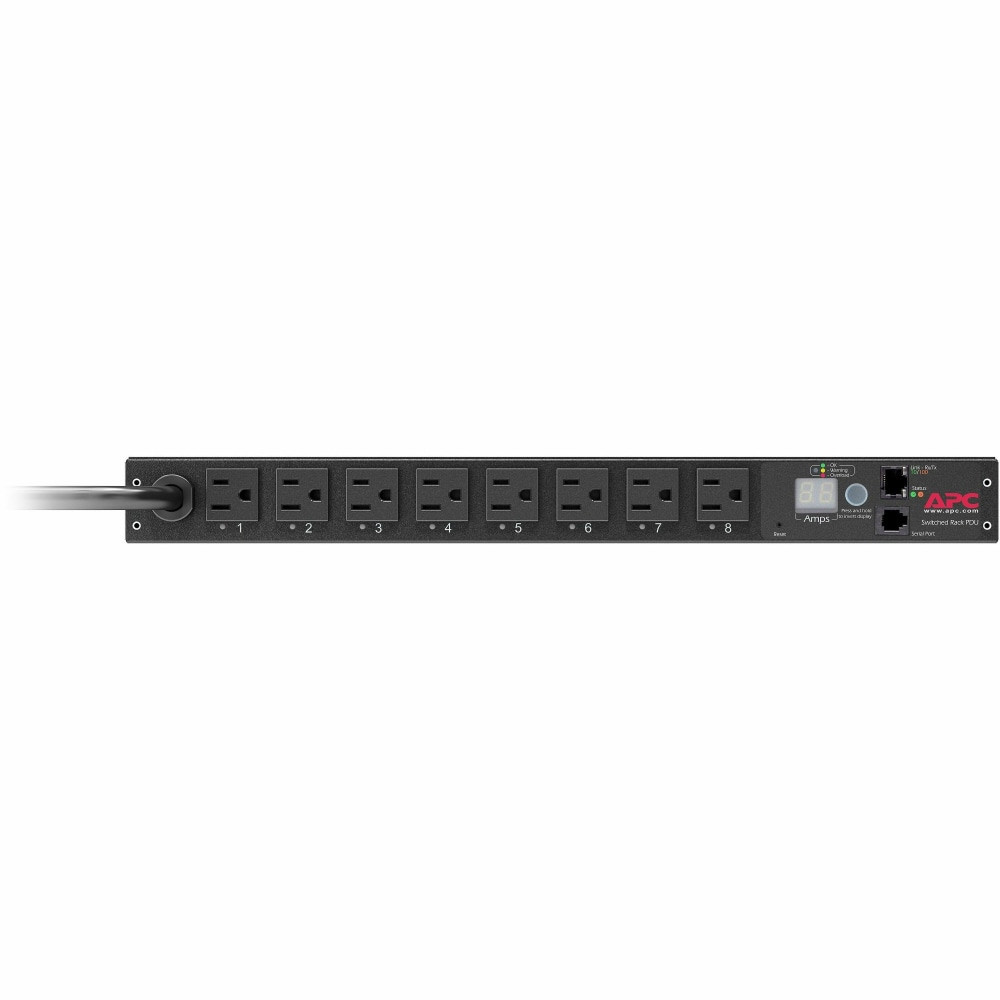 AMERICAN POWER CONVERSION CORP AP7900B APC by Schneider Electric Rack PDU, Switched, 1U, 15A, 100/120V, (8)5-15 - Switched - NEMA 5-15P - 8 x NEMA 5-15R - 100 V, 120 V - 1440 W - 12 ft Cord Length - 1U - Rack-mountable