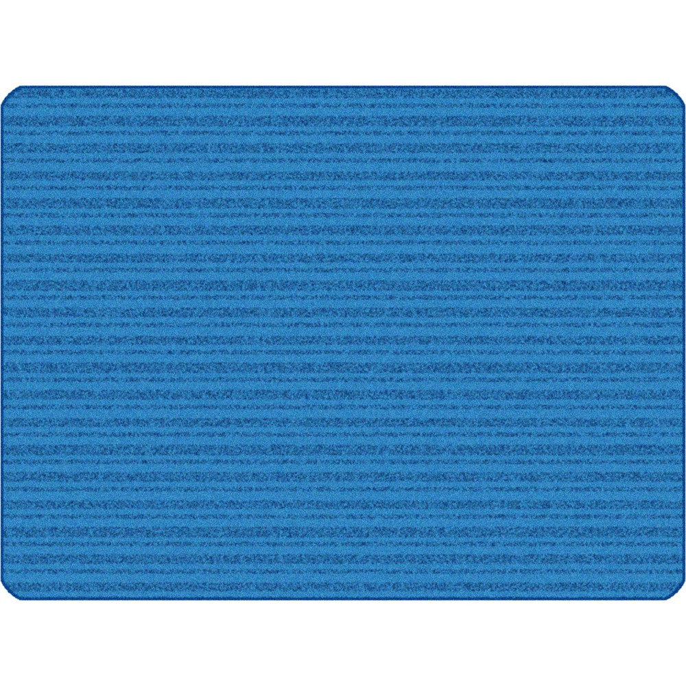 CARPETS FOR KIDS ETC. INC. Carpets For Kids 3453  KIDSoft Subtle Stripes Tonal Solid Rug, 3" x 4ft, Primary Blue