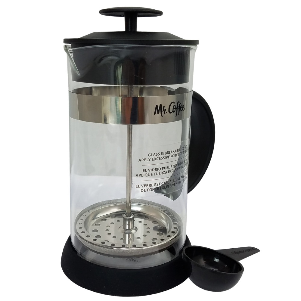 GIBSON OVERSEAS INC. Mr. Coffee 99586595M  Cafe Oasis 32 Oz French Press Coffee Maker, Black/Clear