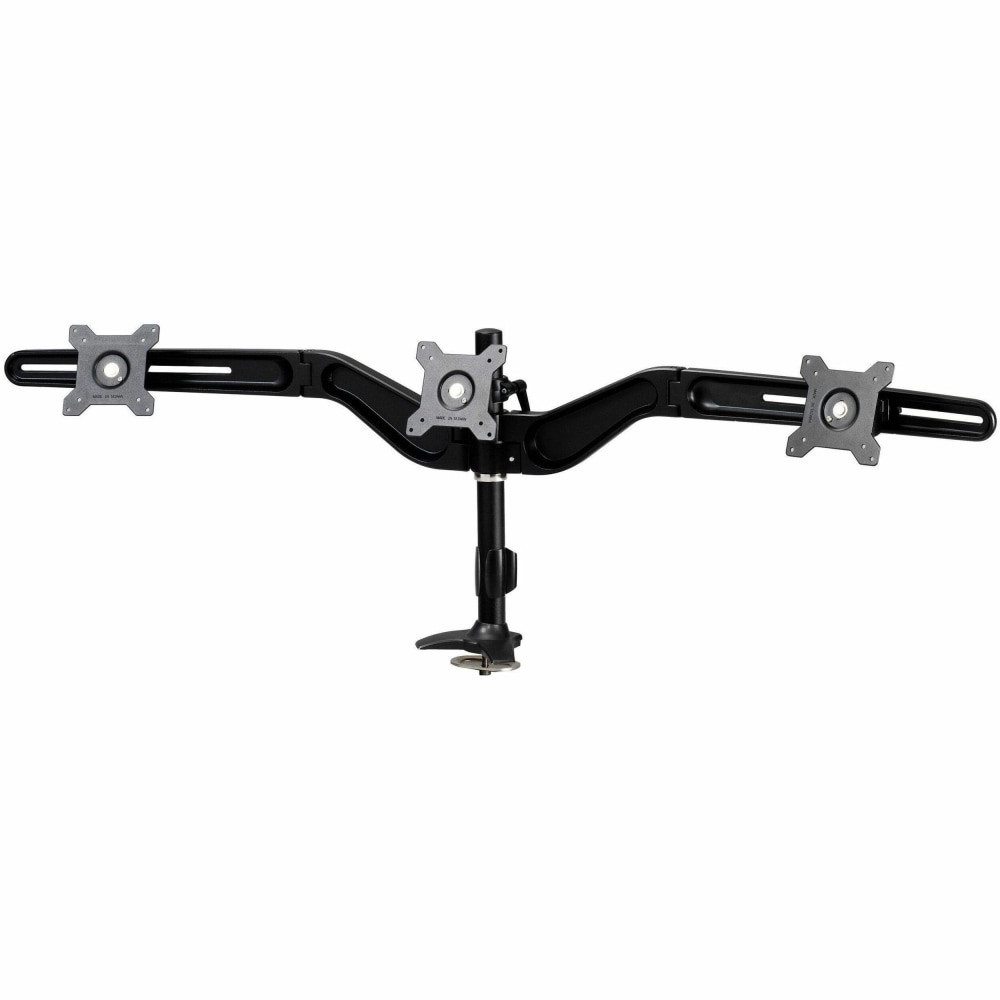 AMER NETWORKS AMR3P Amer Mounts Triple Monitor Grommet Mount Supports Flat Panel Sizes 15in to 24in AMR3P
