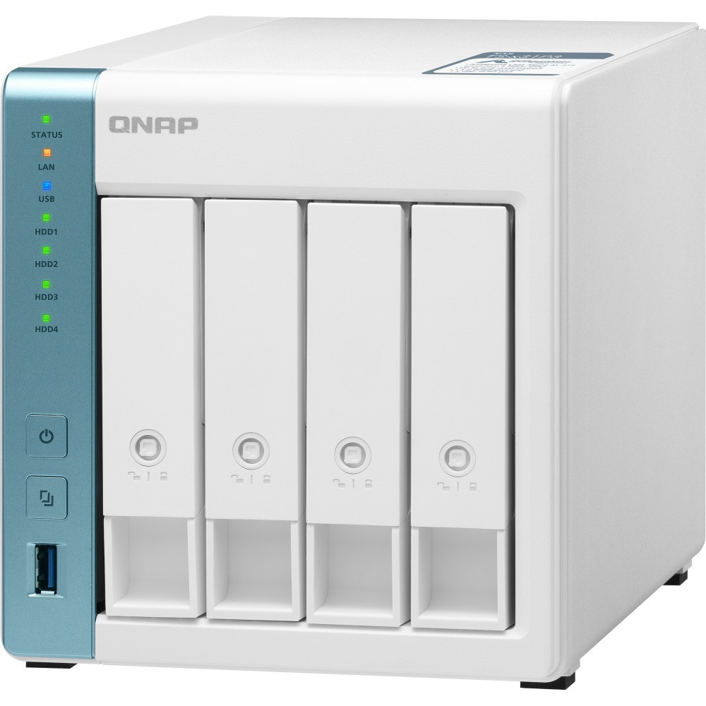 QNAP TS-431P3-4G-US  Quad-core 1.7GHz NAS with 2.5GbE and Feature-rich Applications for Home & Office - Annapurna Labs Alpine AL-314 Quad-core 1.70 GHz - 4 x HDD Supported - 0 x HDD Installed - 4 x SSD Supported - 0 x SSD Installed - 4 GB RAM DDR3 SD