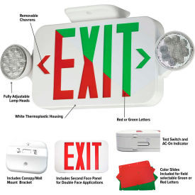 Hubbell Lighting Co Hubbell LED Emergency/Exit Combo with Field