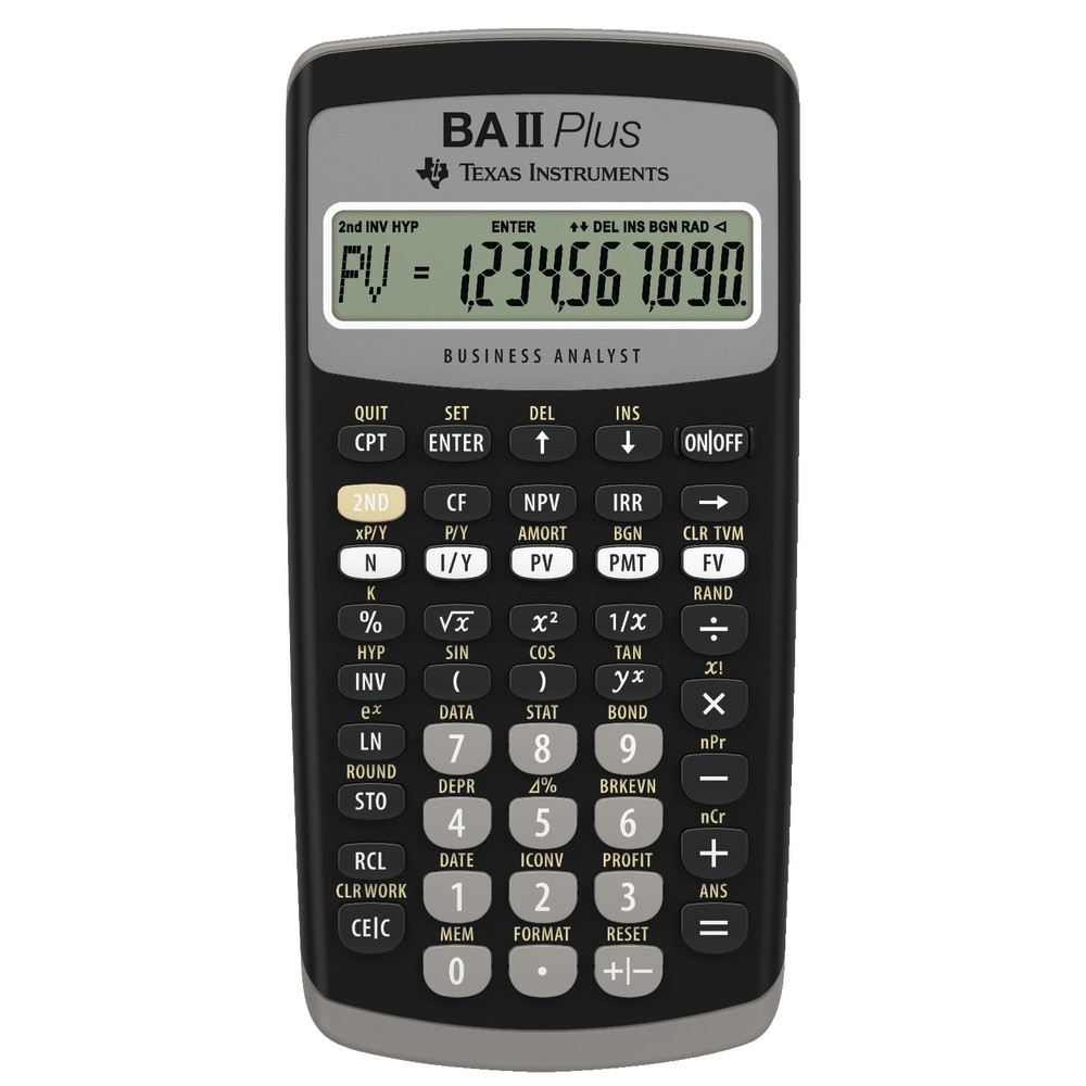 TEXAS INSTRUMENTS INC. BA-II-PLUS Texas Instruments BA II Plus Financial Calculator