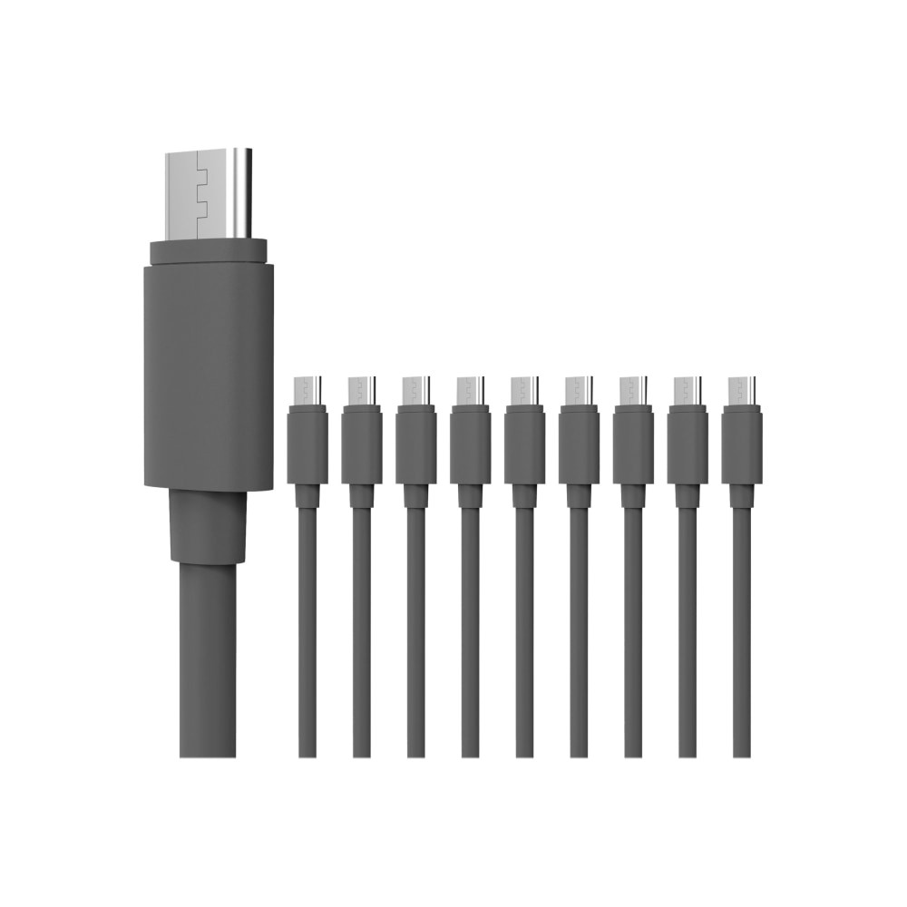 CHARGETECH ENTERPRISES, LLC CT-110289 ChargeTech - USB / power cable - USB-C (M) - 5 V - 2.4 A - retractable (pack of 10)