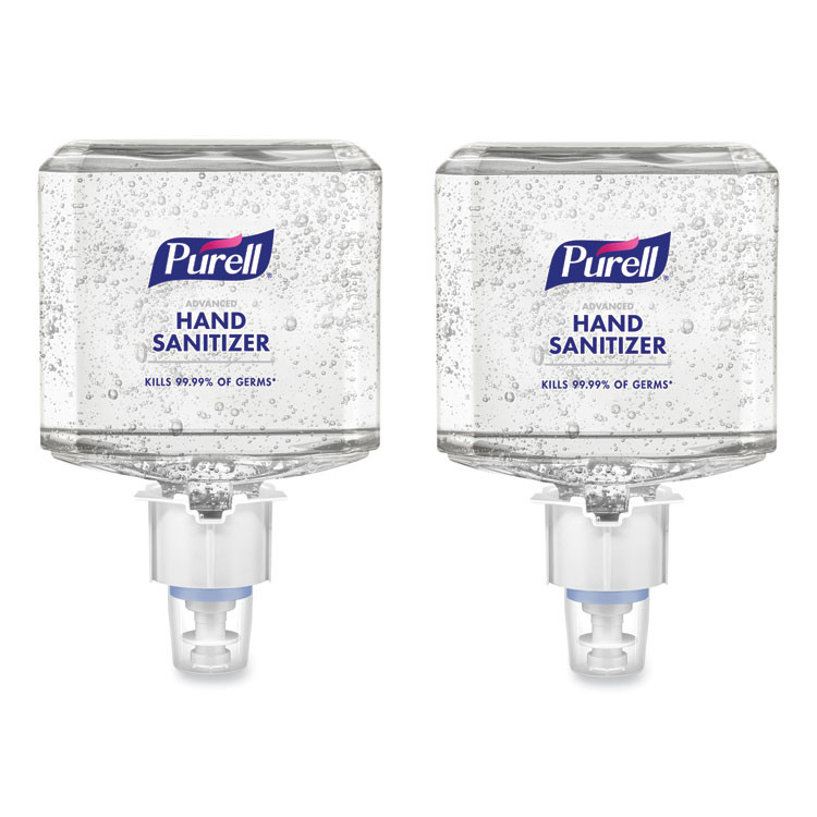 GO-JO INDUSTRIES PURELL® 646302 Advanced Hand Sanitizer Gel Refill, 1,200 mL, Clean Scent, For ES6 Dispensers, 2/Carton