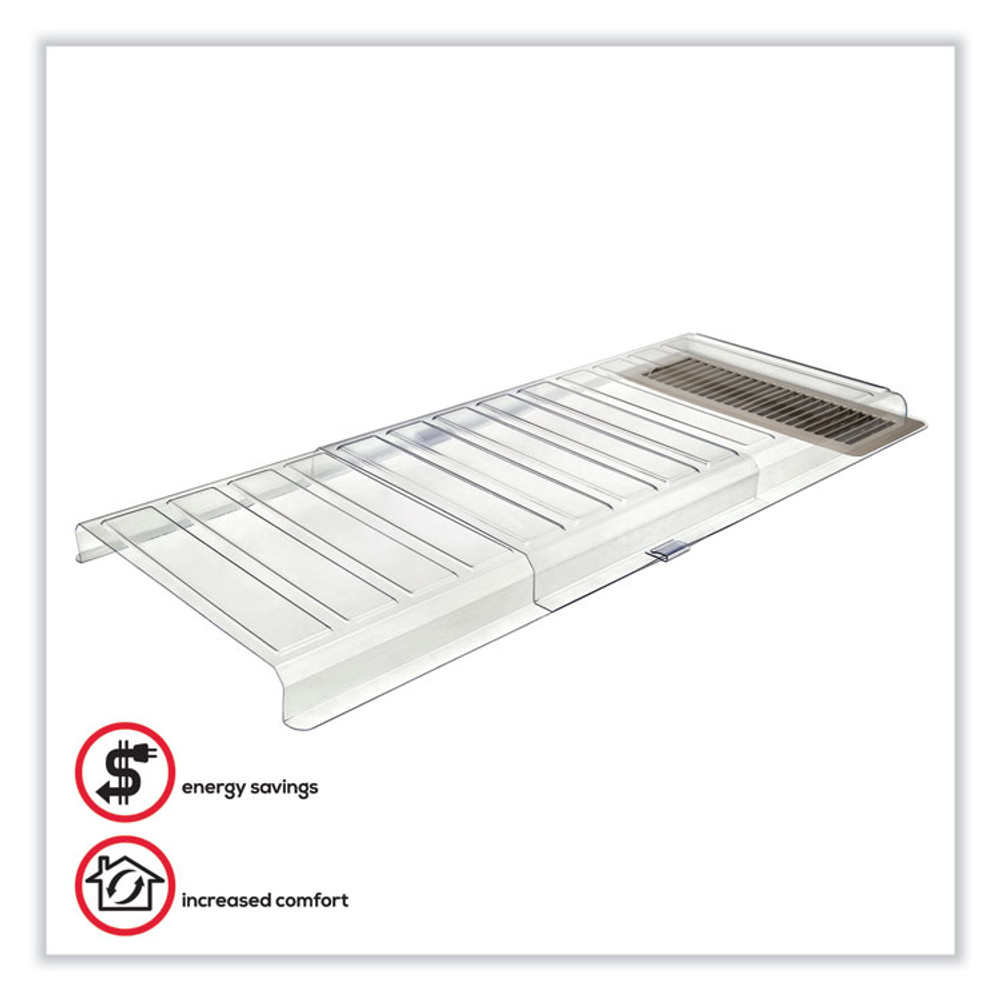 DEFLECTO CORPORATION UFAD Under Furniture Air Deflector, 11 x 20 x 1.25, Clear