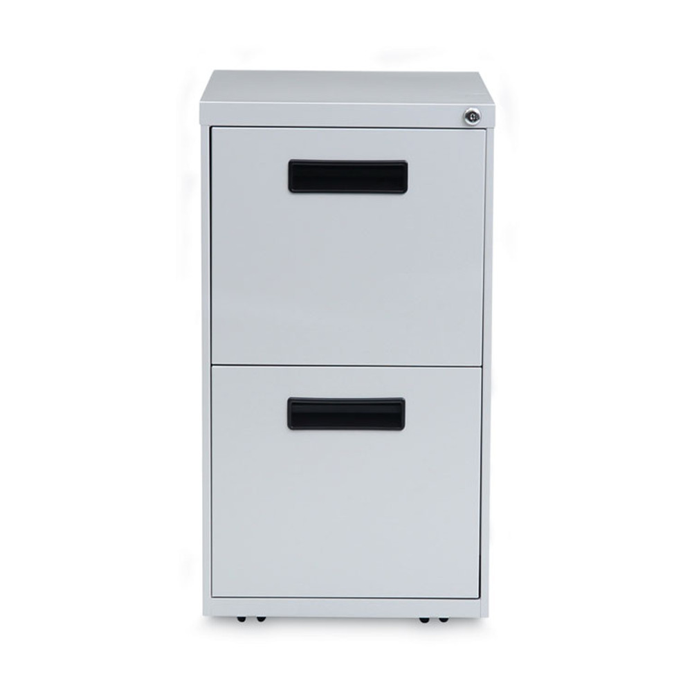 ALERA PAFFLG File Pedestal, Left or Right, 2 Legal/Letter-Size File Drawers, Light Gray, 14.96" x 19.29" x 27.75"