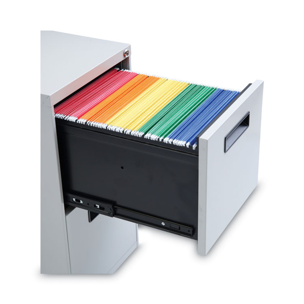 ALERA PAFFLG File Pedestal, Left or Right, 2 Legal/Letter-Size File Drawers, Light Gray, 14.96" x 19.29" x 27.75"