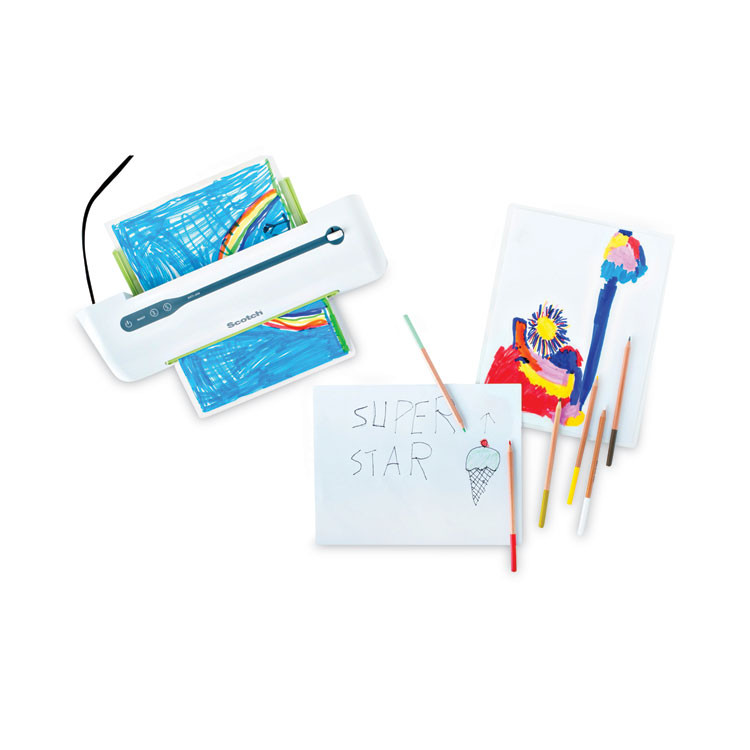 3M/COMMERCIAL TAPE DIV. Scotch™ LS853-5G Self-Sealing Laminating Pouches, 12.5 mil, 2.81" x 4.5", Gloss Clear, 5/Pack