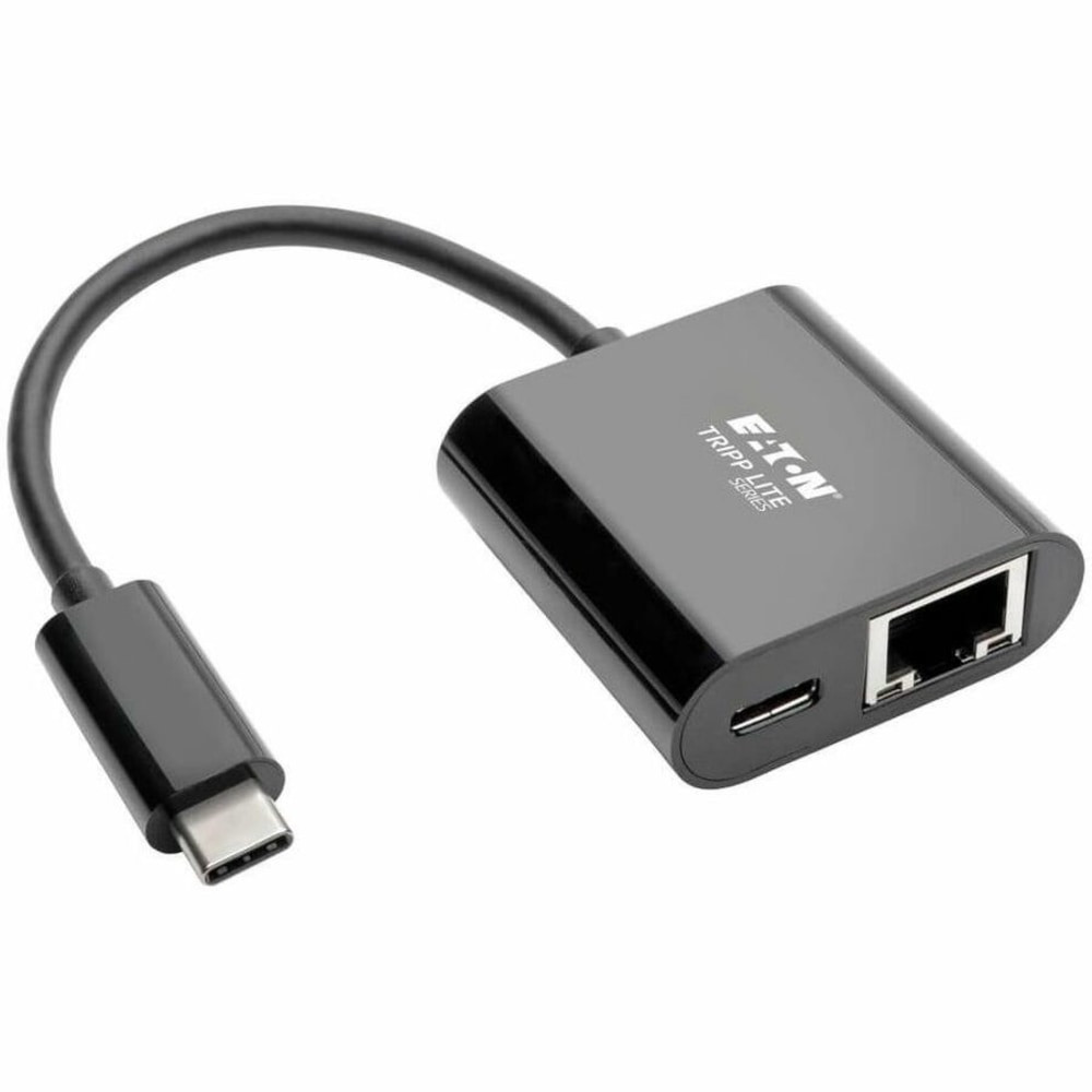 TRIPP LITE U436-06N-GB-C Eaton Tripp Lite Series USB C to Gigabit Ethernet Adapter USB Type C to Gbe PD Charging - Network adapter - USB-C 3.1 - Gigabit Ethernet - black
