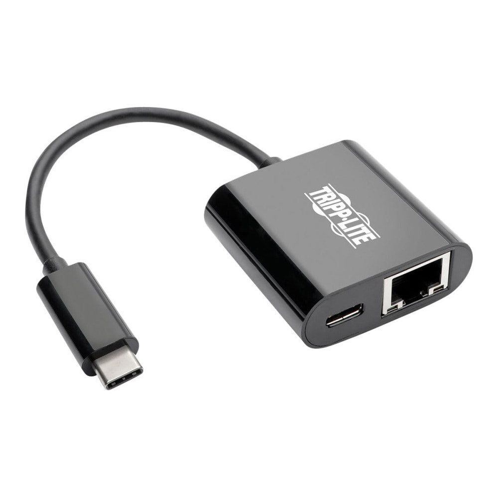 TRIPP LITE U436-06N-GB-C  USB C to Gigabit Ethernet Adapter USB Type C to Gbe PD Charging - Network adapter - USB-C 3.1 - Gigabit Ethernet - black
