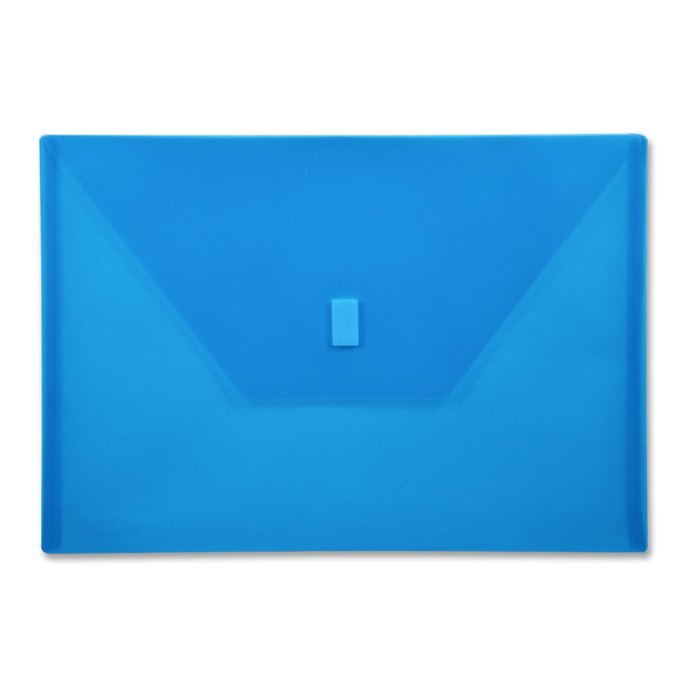 LION OFFICE PRODUCTS INC. 22080BL Lion VELCRO-Closure Poly Envelope, 13in x 9 3/8in, Blue
