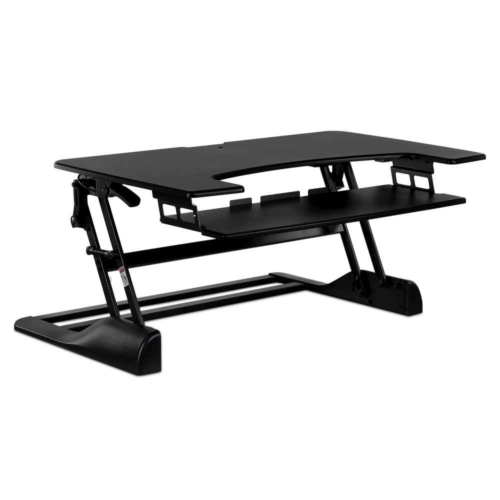 TRANSFORM PARTNERS LLC MI-7961 Mount-It! MI-7961 XL 48inW Height-Adjustable Standing Desk Converter, Black