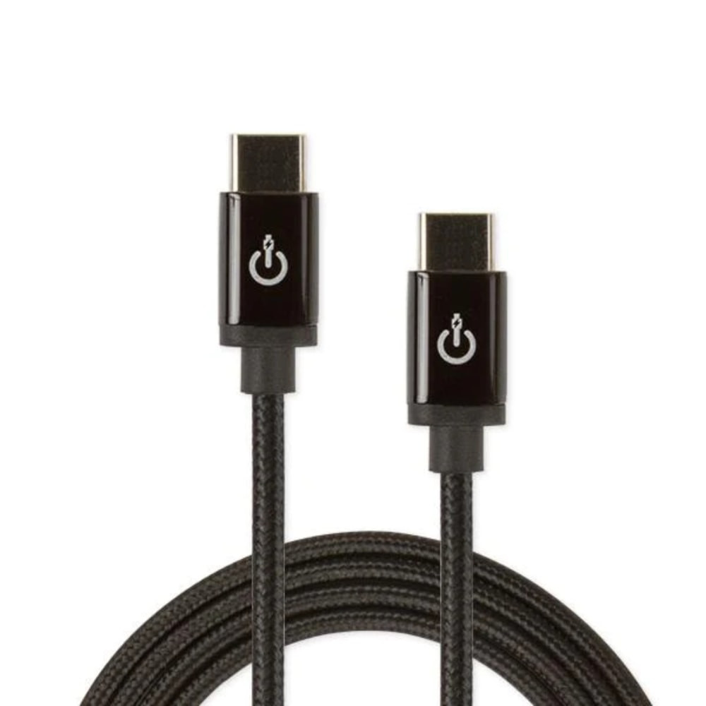 LIMITLESS INNOVATIONS, INC. USBC-C72-001-GC Limitless Innovations CableLinx Elite USB-C to USB-C Charge And Sync Braided Cable For Smartphones, Tablets And More, Black, USBC-C72-001-GC