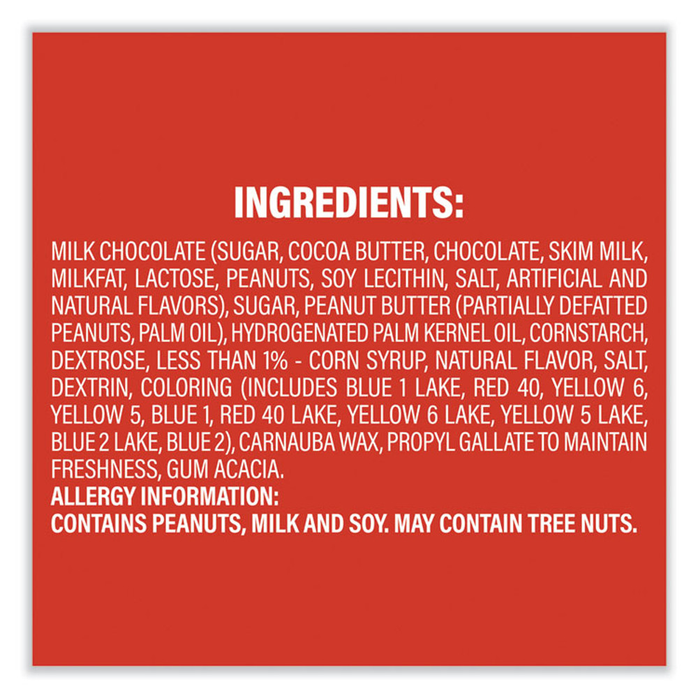 MARS, INC. & M's® 22002034 Peanut Butter Milk Chocolate Candy Jar, 55 oz Jar