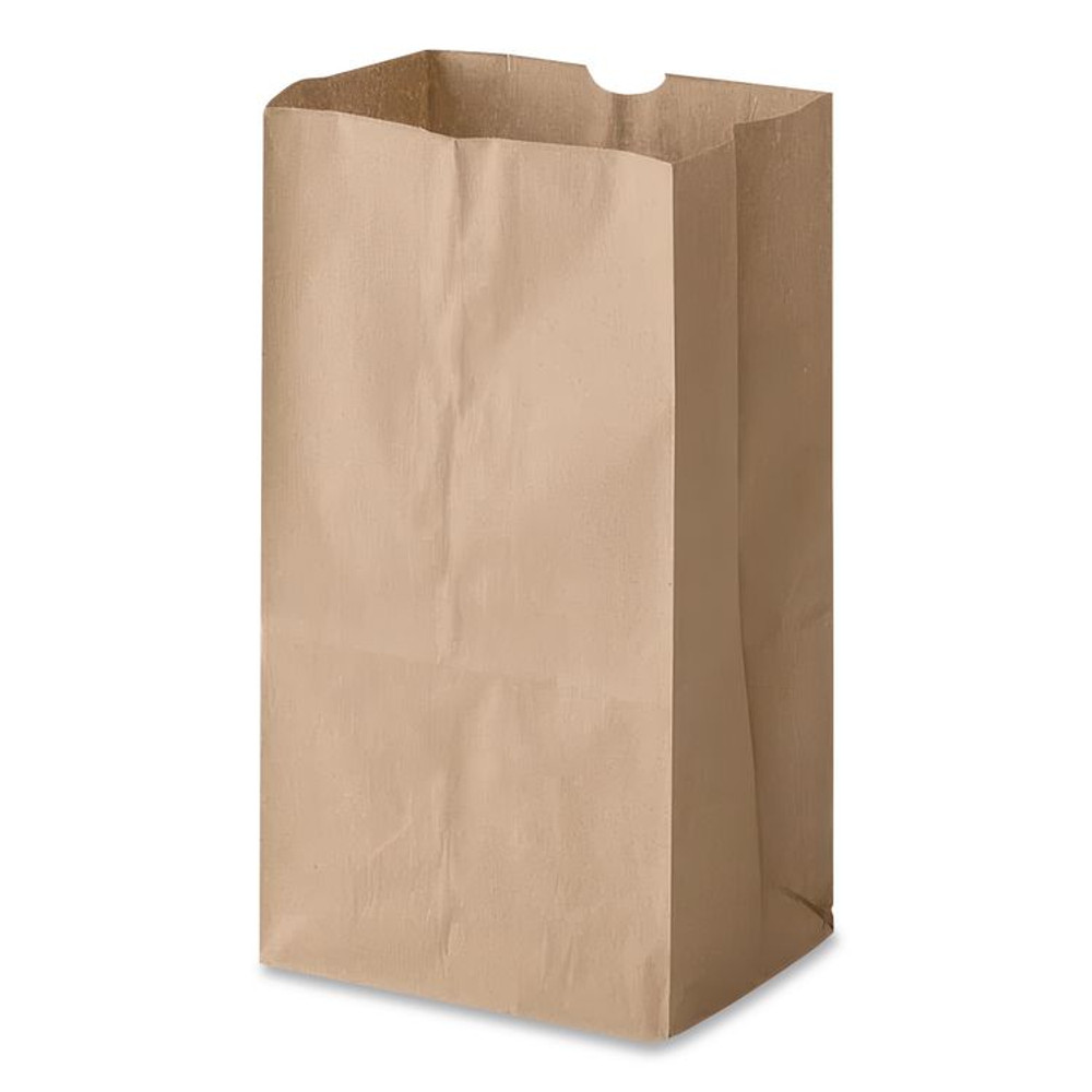ROSS & WALLACE PAPER PRODUCTS, INC. GK4-500 Grocery Paper Bags, 4# Size, 30# Basis Weight, 5" x 3.13" x 9.88", Kraft, 500/Bundle