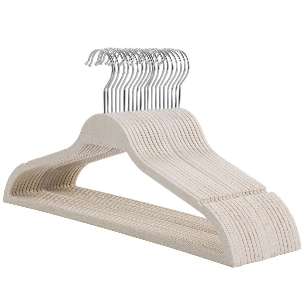 MEGAGOODS, INC. 995117652M Elama Home Coat Hangers, Wheat, Pack Of 20 Hangers