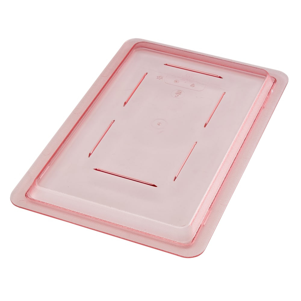 CAMBRO MFG. CO. 1218CCW467 Cambro Camwear Food Box Flat Covers, 12in x 18in, Safety Red, Set Of 6 Covers